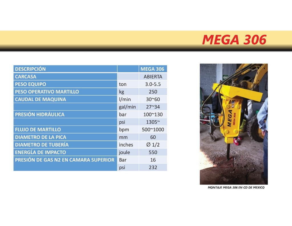 Martillo Mega 306 Platinum