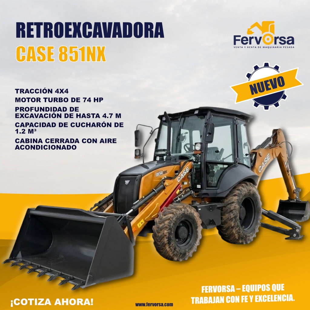 Retroexcavadora CASE 851NX 2025