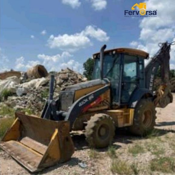 Retroexcavadora John Deere 410K 2014 4x4 con Cabina y Extensión  