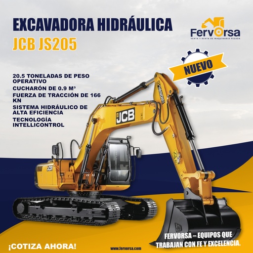 Excavadora Hidráulica JCB JS205 2024