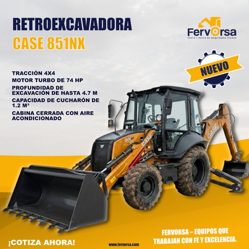 Retroexcavadora CASE 851NX 2025