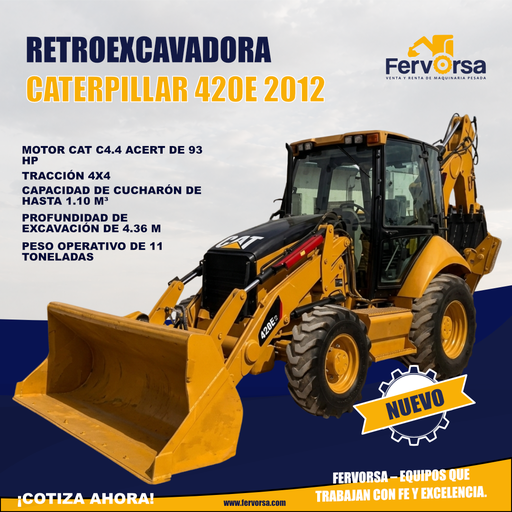 Retroexcavadora Caterpillar 420E 2012 | Retroexcavadora 4x4