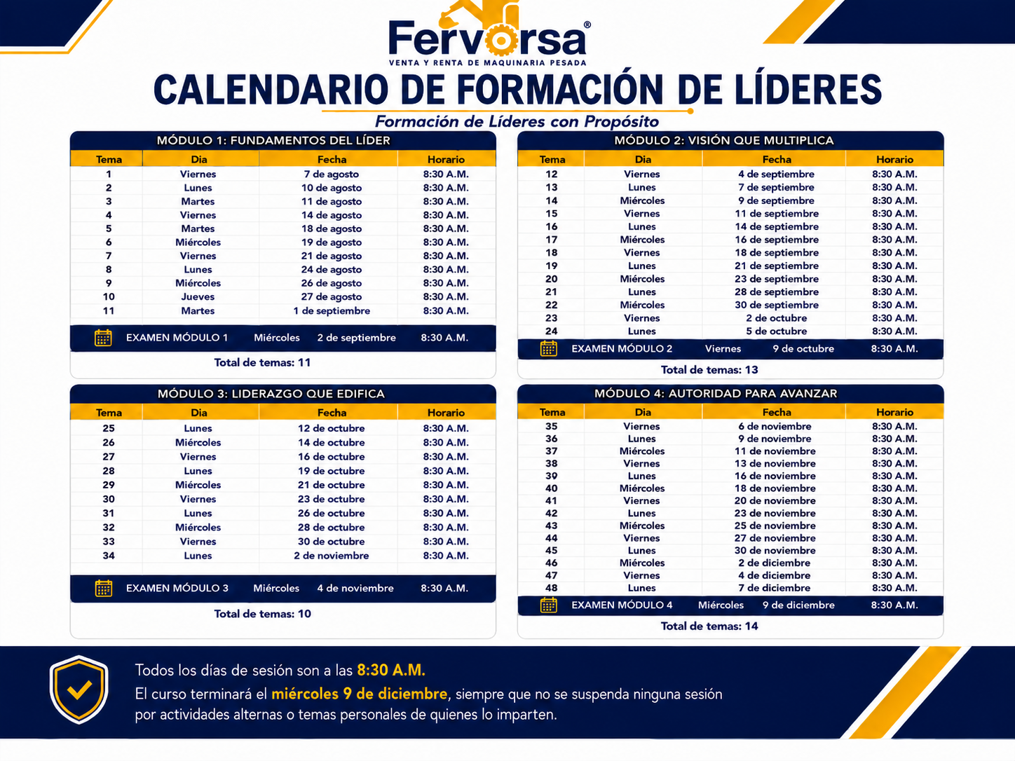 CALENDARIO